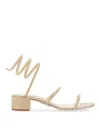 René Caovilla Rene Caovilla Cleo Ankle Strap Embellished Sandals In Gold