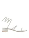 René Caovilla Cleo Crystal-embellished Sandals In Silver