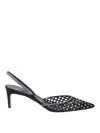 René Caovilla Rene Caovilla Carrie Crystal Embellished Slingback Pumps In Brown