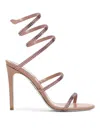 René Caovilla Ren Caovilla Snake Sandals In Nude
