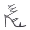René Caovilla 105mm Rhinestone-embellished Sandals In Black