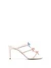 René Caovilla 100mm Crystal-embellished Satin Mules