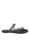 René Caovilla Rene Caovilla Black Flat Braid Sandal 10 In Black