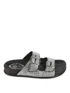 René Caovilla Emma Crystal Embellished Sandals In Black