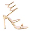 René Caovilla Cleo Sandals In Gold