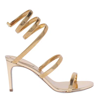 René Caovilla Cleo Pump Sandals In Golden
