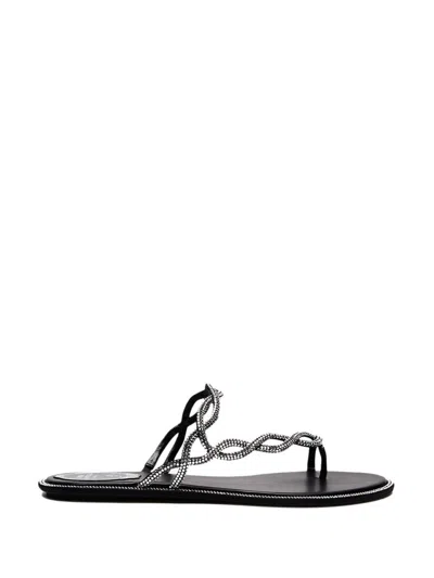 RENÉ CAOVILLA RENÉ CAOVILLA SANDALWOOD FLAT BRAID BLACK 10 SHOES