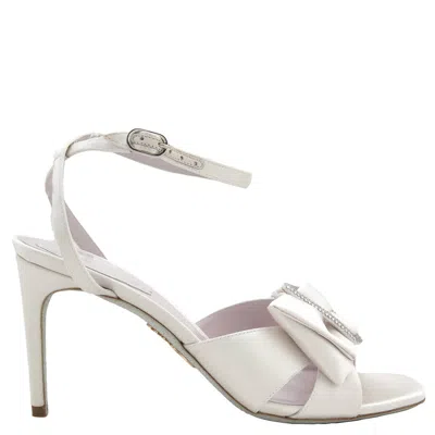 René Caovilla Rene Caovilla Sara 80 Bow Satin Sandals