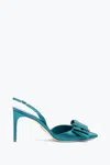 René Caovilla Sara Teal And Rhinestone Slingback 80