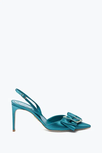 René Caovilla Sara Teal Slingback 80