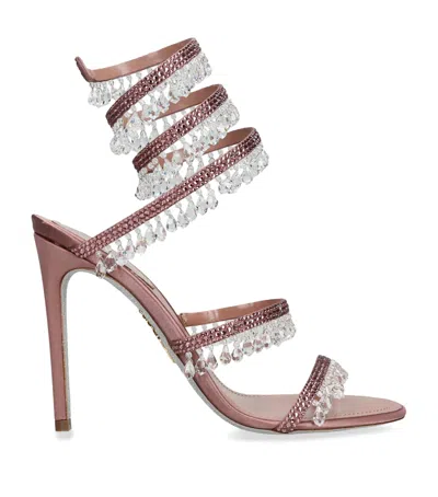 René Caovilla Satin Chandelier Sandals 105