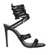 René Caovilla Womens Black Chandelier 105 Crystal-embellished Leather Heeled Courts Eur 36 / 3 Uk In Black