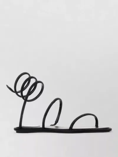 René Caovilla Rene Caovilla Embellished Satin Cleo Sandals In Black