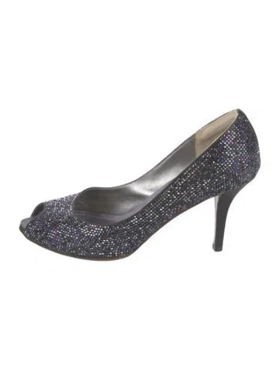 Pre-owned René Caovilla Satin Pumps In Blue