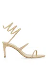 René Caovilla Women's Satin Pumps In Gold