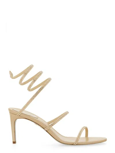 René Caovilla Women's Satin Pumps In Gold