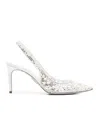 René Caovilla 80mm Pearl-embellished Pumps