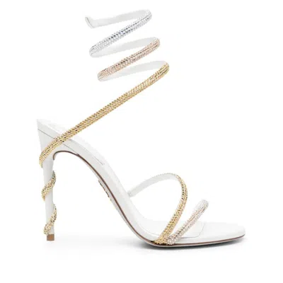 René Caovilla Shoes In Gold/silver