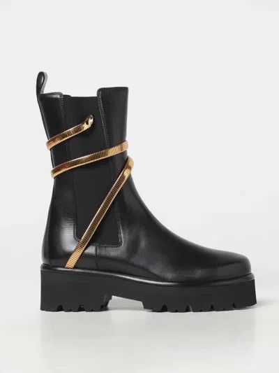 RENÉ CAOVILLA FLAT ANKLE BOOTS RENE CAOVILLA WOMAN COLOR BLACK,411933002