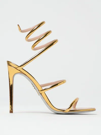 René Caovilla Heeled Sandals Rene Caovilla Woman Color Gold In Grey