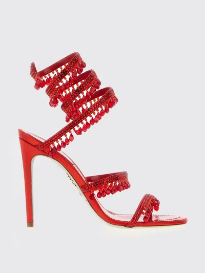 RENÉ CAOVILLA HEELED SANDALS RENE CAOVILLA WOMAN COLOR RED,436738014