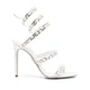 René Caovilla 100mm Cleo Sandals In White