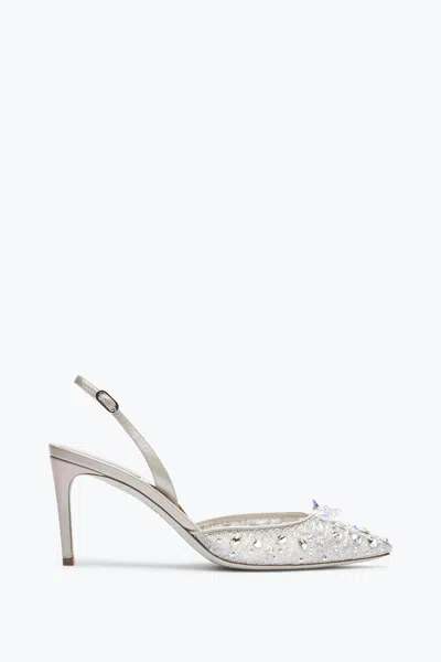 René Caovilla Silver Slingbacks Cinderella
