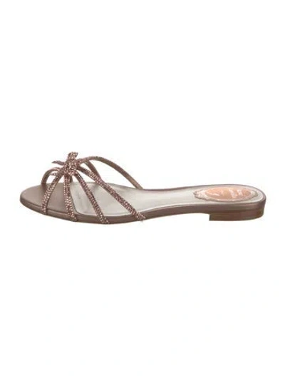 Pre-owned René Caovilla Slides In Multi