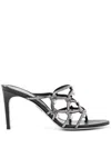 René Caovilla Slip-on Style Sandals In ブラック