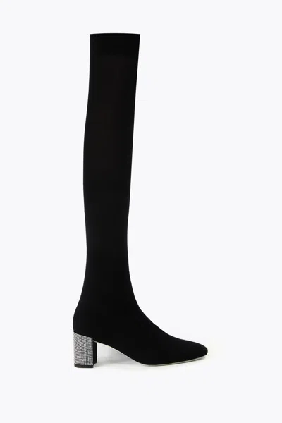 René Caovilla Sonia Black Cashmere Boot 60
