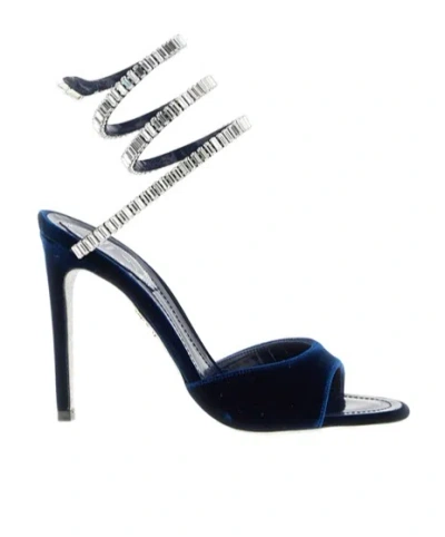 RENÉ CAOVILLA RENE CAOVILLA SPARK VELVET SANDALS