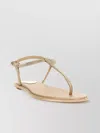 René Caovilla Sparkling T-strap Flat Sandals