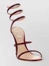 René Caovilla Cleo 105 Mirrored Leather Sandals In Neutrals