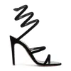 René Caovilla Spiral-designed Velvet And Leather Pumps