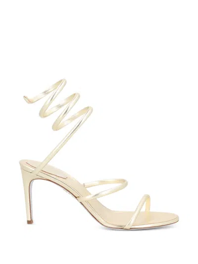 René Caovilla Rene Caovilla Elegance In Mini Heels In Gold