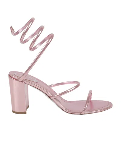 René Caovilla Rene Caovilla Spiral Strap Heeled Sandals In Pink