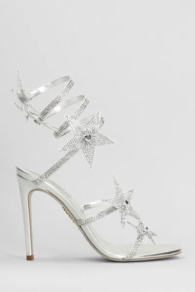 René Caovilla Star Cleo Sandals In Silver