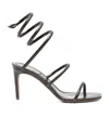 René Caovilla 80mm Cleo Sandals In Black