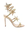 René Caovilla Stiletto High Heel Sandals In Gold