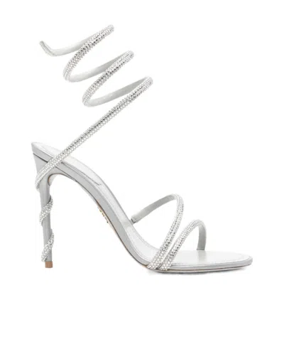 René Caovilla Stiletto High Heel Sandals In Gray