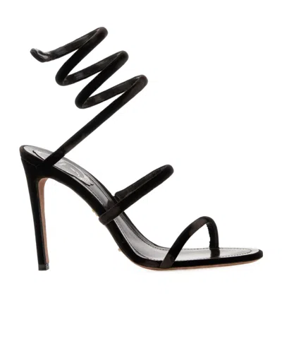 René Caovilla Stiletto High-heeled Sandals In Black