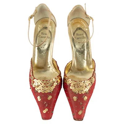 Pre-owned René Caovilla Rene Caovilla Stiletto Shoes In Sand