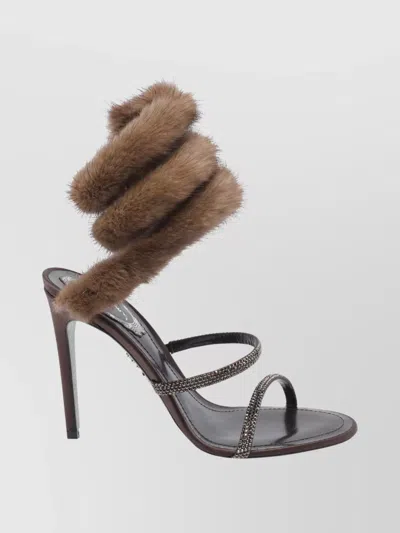 RENÉ CAOVILLA STRAPPY OPEN TOE HEELED SANDALS