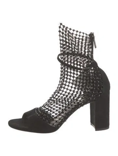 Pre-owned René Caovilla Suede D'orsay Pumps In Black