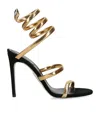 René Caovilla Juniper Black And Gold Sandal In Black