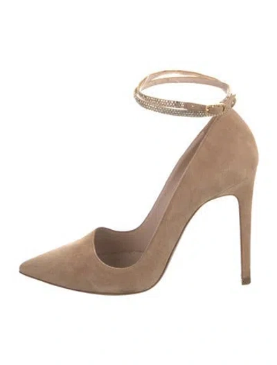 Pre-owned René Caovilla Suede Pumps In Brown
