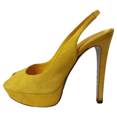 Pre-owned René Caovilla Suede Sandal Size 36 1/2 In Brown