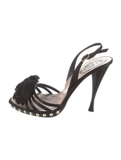 Pre-owned René Caovilla Suede Sandals In Blue