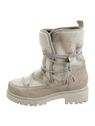 Pre-owned René Caovilla Suede Snow Boots In Multicolor