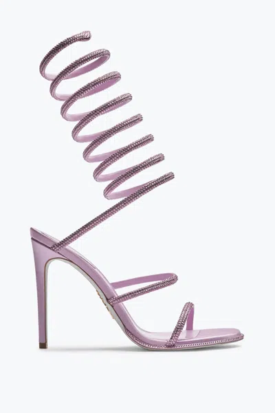 René Caovilla Supercleo Lilac Sandal 105 In Purple